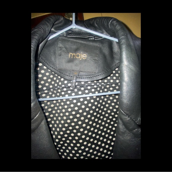 Maje leather jacket 38 - Picture 3 of 4